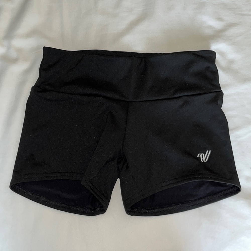 black varsity cheer shorts